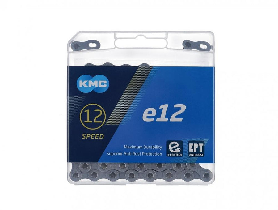 KMC Kette e12 EPT, 12-fach, 130 Glieder, E-Bike-kompatibel, extra langlebig, rostresistent, für hohe Belastungen