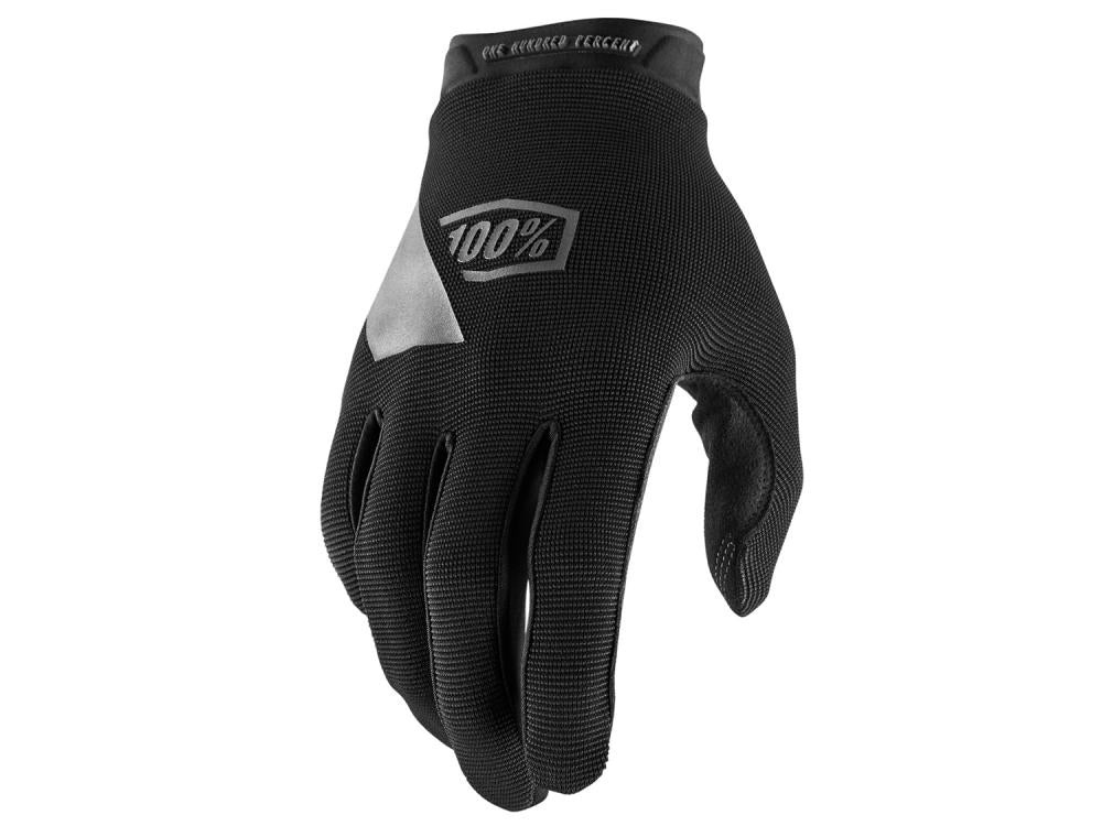 100% Ridecamp Youth Gloves M Black/Charcoal - griffige MTB-Handschuhe für junge Rider