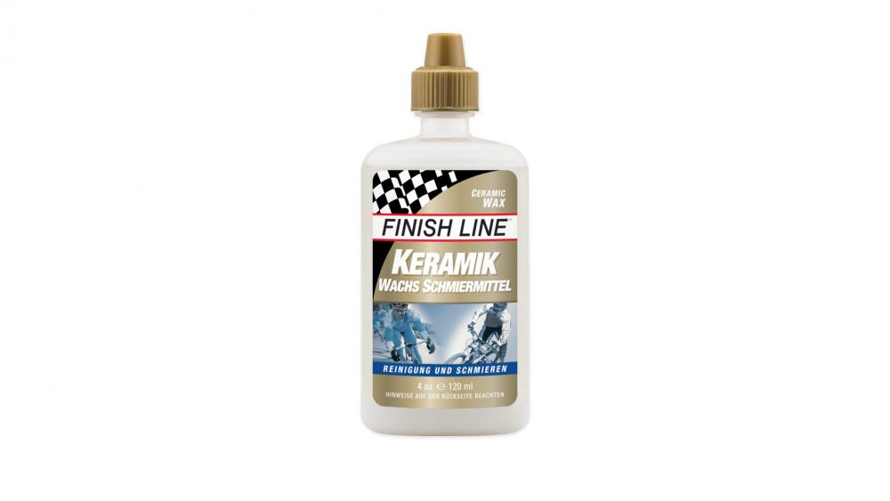Finish Line Keramik Wachsschmiermittel 120ml - Kettenschmierstoff mit Teflon für langanhaltenden Schutz, leiser Lauf und saubere Schaltung