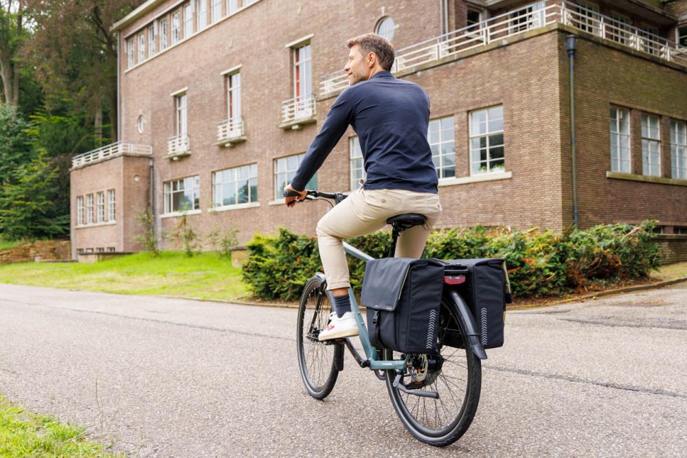 New Looxs Doppelpacktasche Tulum MIK Black Black - geräumige, alltagstaugliche Fahrradtasche