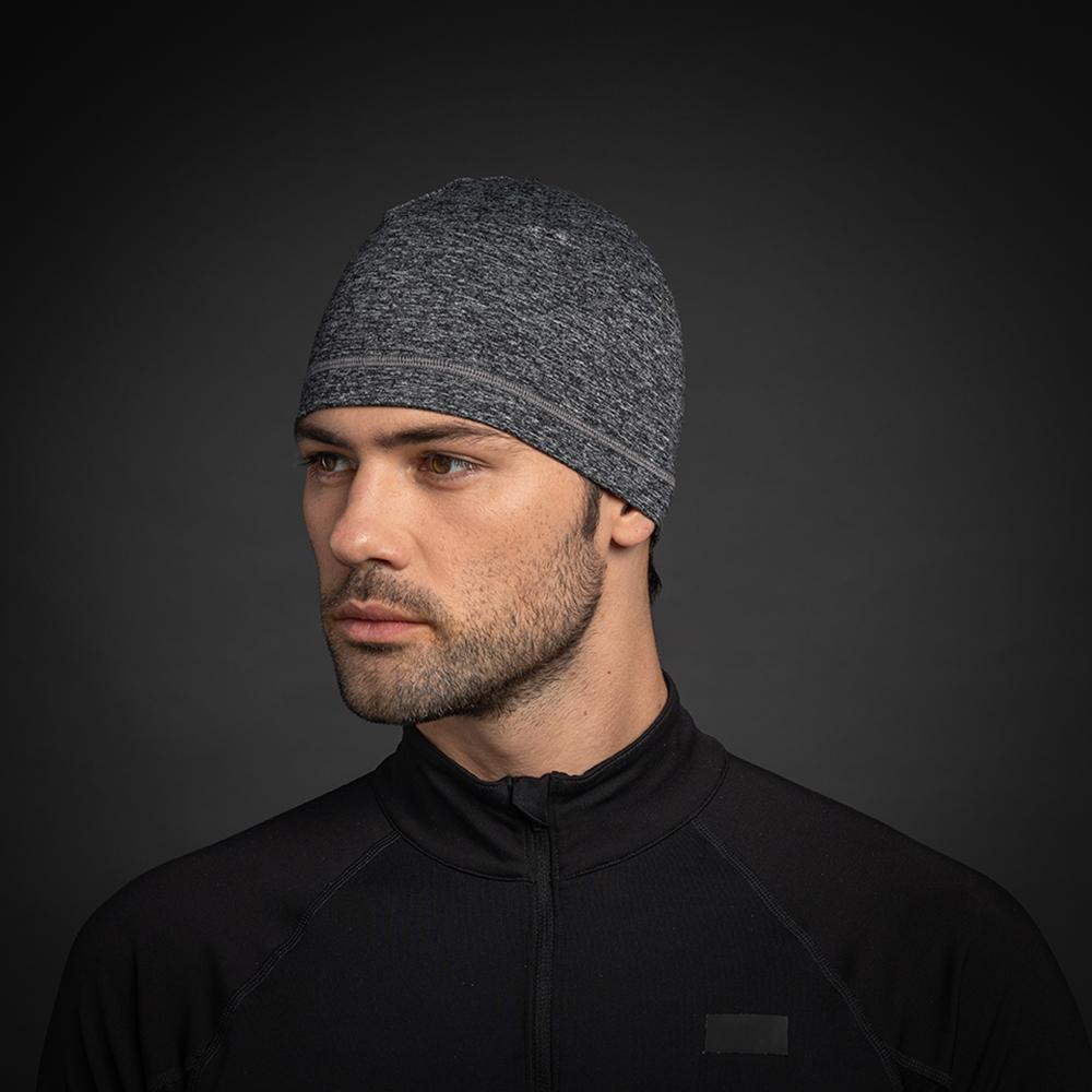CHIBA Mütze Pro Man - Thermostretch, reflektierend, S/M, hellgrau