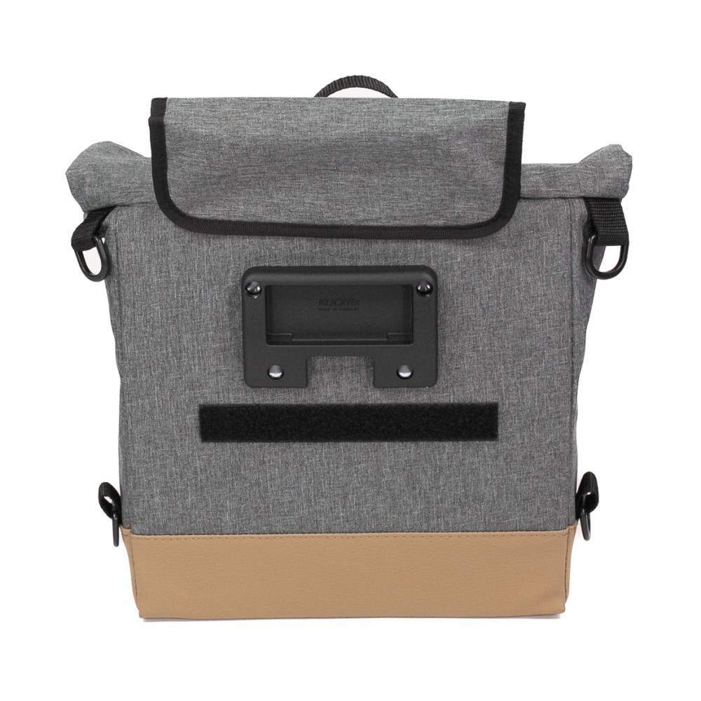 Haberland Lenker-Bike-Rucksack Keep Rollin' grau - flexible Rucksack-Lenkertasche mit KLICKfix