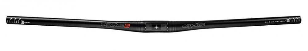 Ergotec Lenkerbügel Flat Bar aus Aluminium, schwarz matt, mit 31,8mm Klemmung und 780mm Breite.