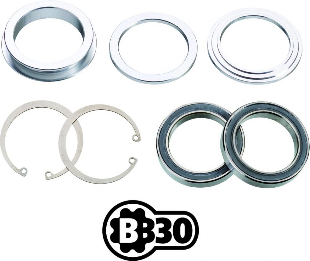 FSA Innenlager MTB BB30 68/73 Ø 30 mm Silber - leichtlaufendes Tretlager für BB30-Rahmen