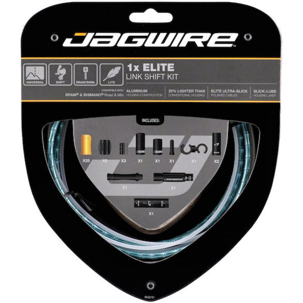 Jagwire Schaltzugset Road & Mountain Elite Link 1x Ltd. Celeste - präzise Schaltperformance
