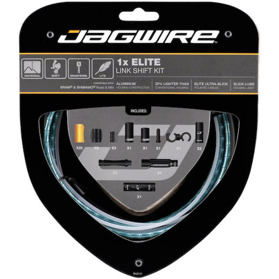 Jagwire Schaltzugset Road & Mountain Elite Link 1x Ltd. Celeste - präzise Schaltperformance