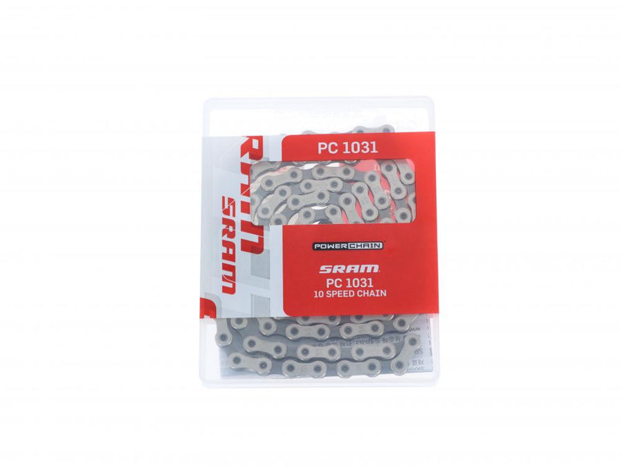 SRAM Kette 10-fach PC-1031 Schaltungskette 114 Glieder 10-fach mit Power-Lock silber-schwarz