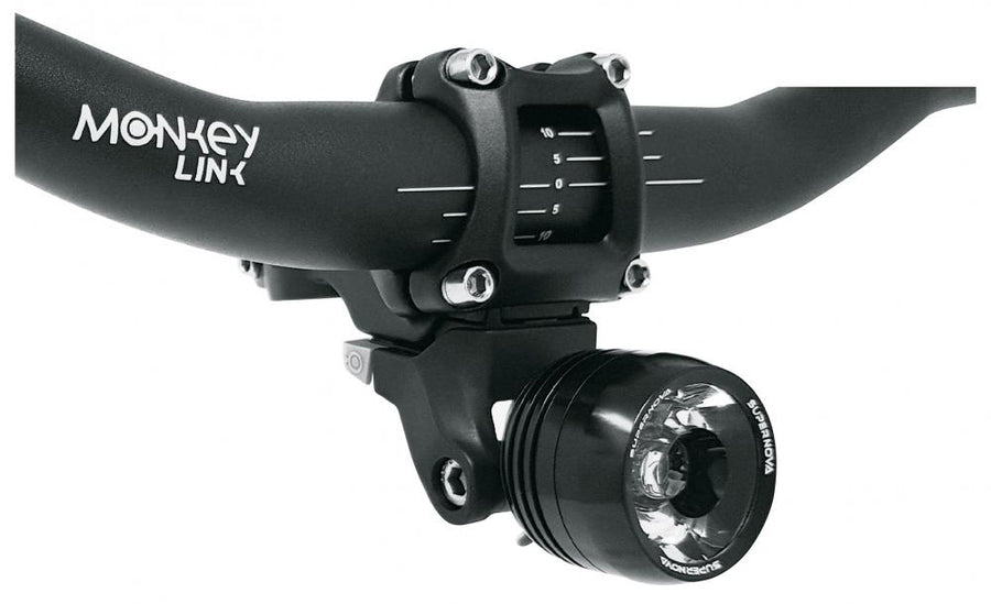 SUPERNOVA MINI 2 PRO MonkeyLink E-Bike-Scheinwerfer mit 550 lm Fernlicht, TERRAFLUX 4 Linse, kompatibel mit 12V-Systemen wie Bosch und Shimano, StVZO-zugelassen