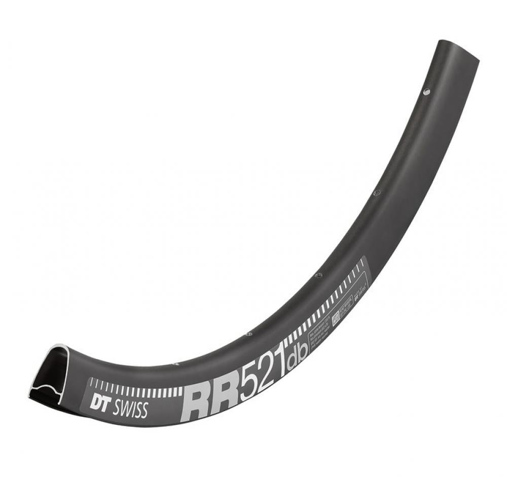 Robuste DT Swiss RR 521 Disc Felge schwarz 28"/700C 24 Loch für Gravel & CX Performance