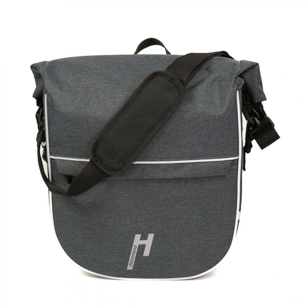 Haberland Frontträger-Tasche eMotion anthrazit/reflex - stabile Fronttasche für KLICKfix