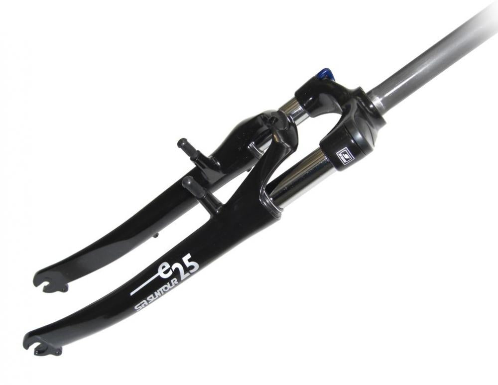 SR Suntour Federgabel SF14 CR85 E25 P LO- 700C 28 Zoll schwarz 1 1/8 Zoll V-Brake Schaftlänge 300mm AHead