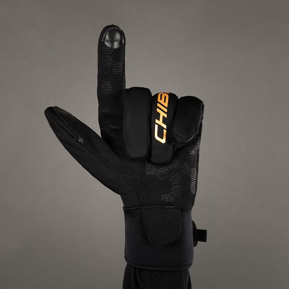 Chiba Classic Winter Vollfingerhandschuh Schwarz Gr. XXXL - unisex, winddicht, Thinsulate-Futter, Klettverschluss & Touchfunktion