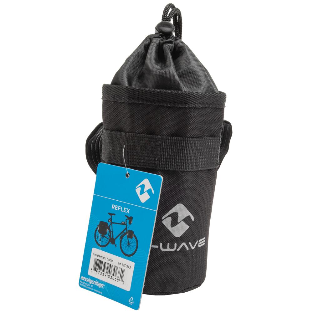 M-WAVE Amsterdam Bottle Iso Getränketasche - Isolierte Fahrradflaschentasche für Lenker, Rahmen und Sattelstütze