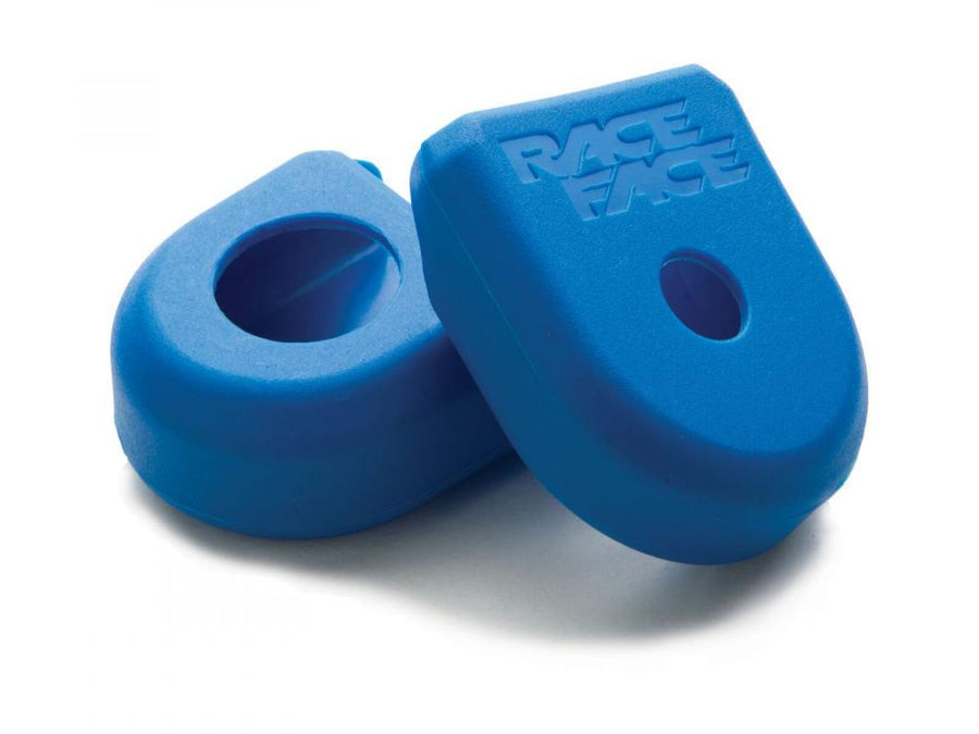 Race Face Crank Boot Kurbelschutz Kit, 2 Stk., small, blau - Schutz für Kurbelarme