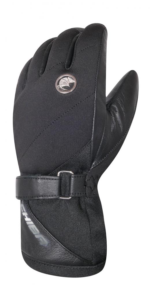 CHIBA Lady Diamond - Damen Radhandschuhe schwarz, Größe 8, wasserdicht & atmungsaktiv