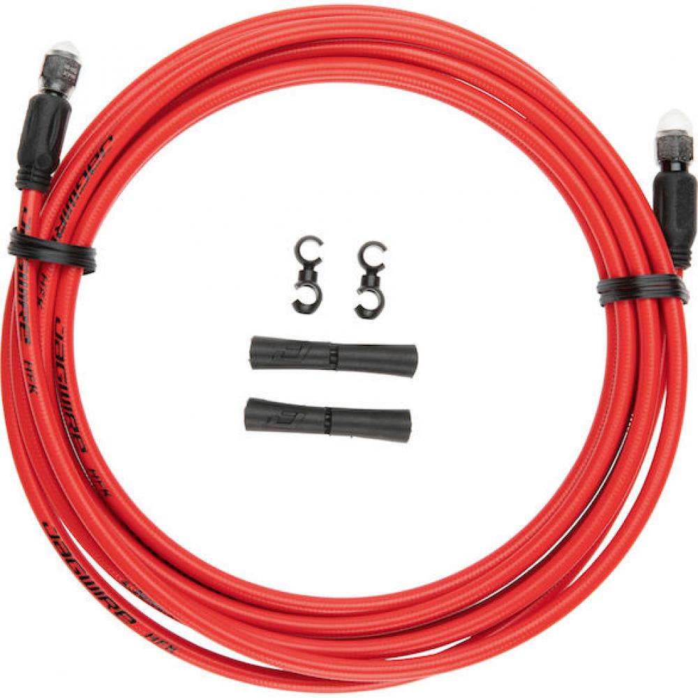 Jagwire Pro Hydraulic Bremsleitung 3000 mm Rot - Kevlar-verstärkt mit Quick-Fit Adapter
