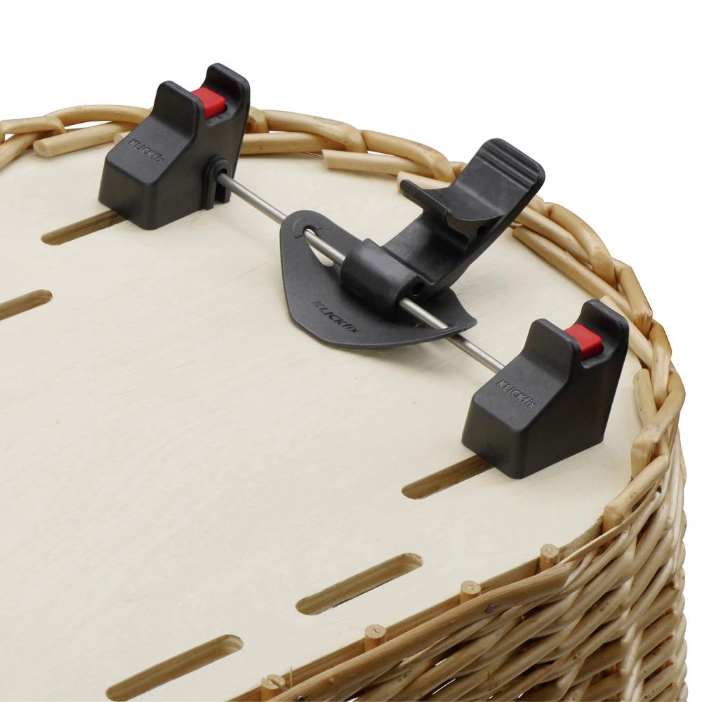 KLICKfix Doggy Basket Plus Hundekorb  36x52x46 cm, KorbKlip, stabiler Fahrradkorb für Hunde