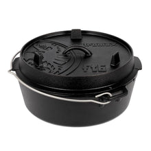 Petromax Feuertopf ft6-t: Gusseiserner Dutch Oven, 5,5 l, für 48 Personen, ideal für Lagerfeuer, Grill, Backofen und Herd, ohne Füße, sofort einsatzbereit