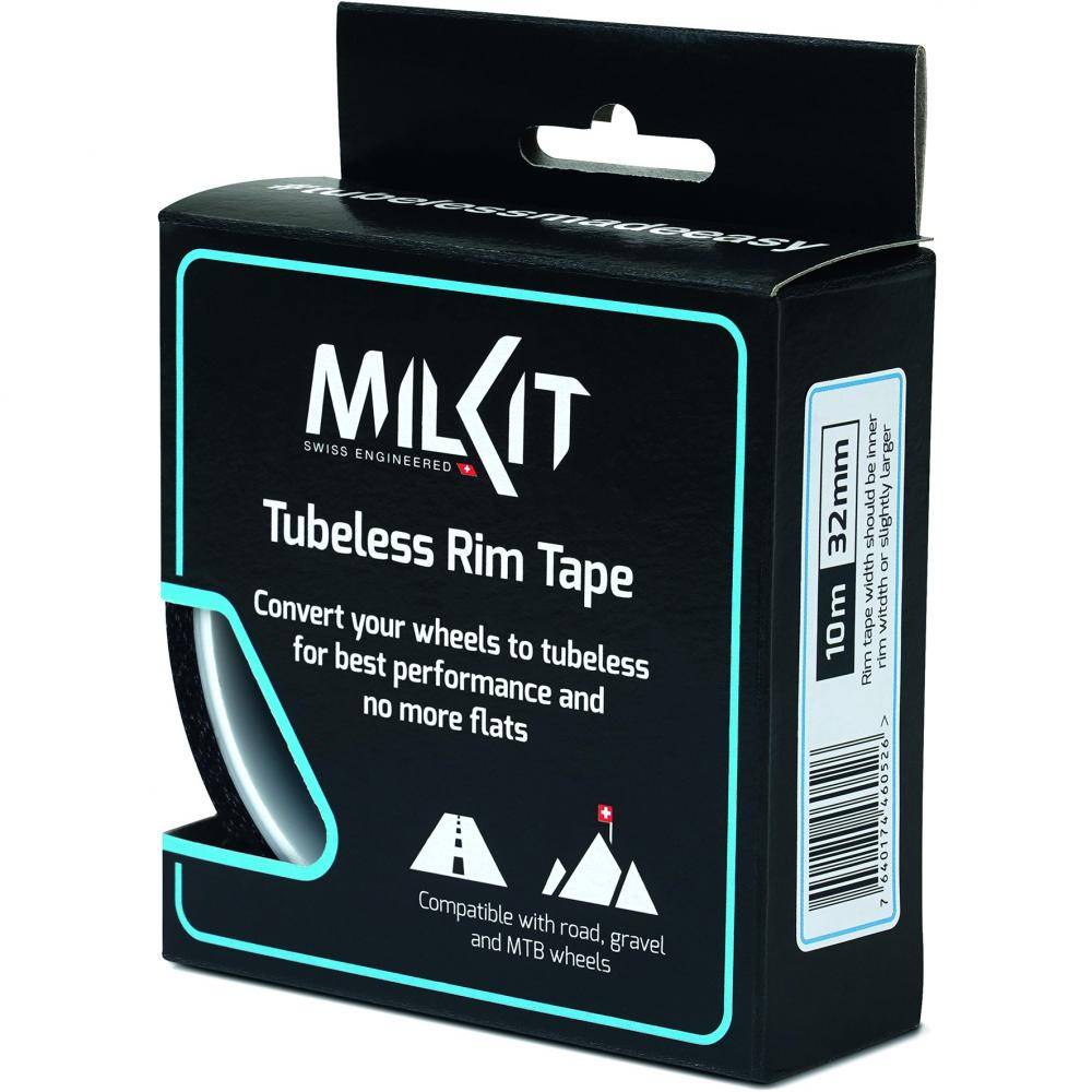milKit Tubeless-Felgenband 10 m / 32 mm Schwarz/Weiß - Zuverlässige Versiegelung
