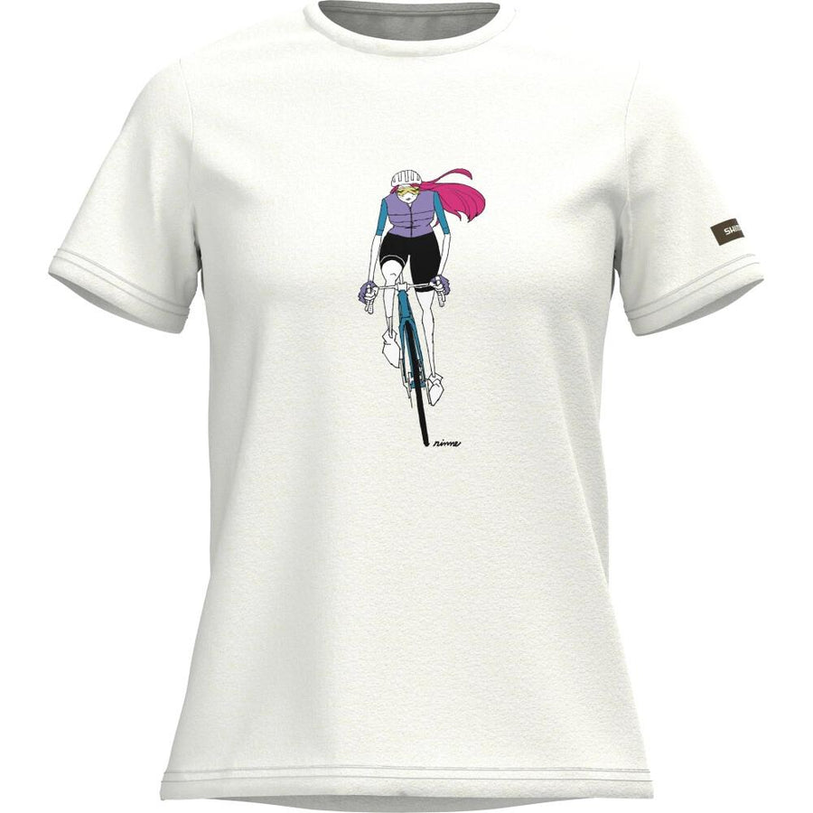 SHIMANO W's Sentiero Ltd. T-Shirt, White s White - atmungsaktives Performance-Shirt
