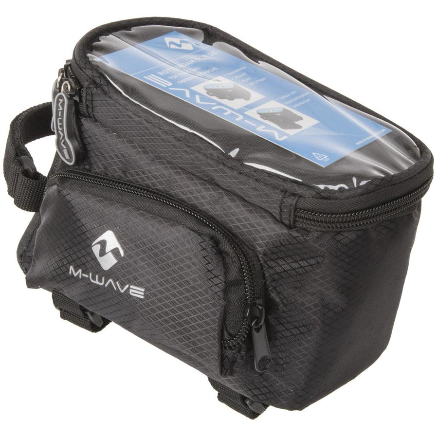 M-WAVE Rotterdam Top SB Oberrohrtasche - funktionale Rahmentasche mit Smartphone-Fach für Oberrohrmontage