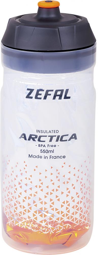 Zéfal Trinkflasche Arctica Orange 550 ml 550 - isotherme Fahrradlasche mit Top-Isolierung