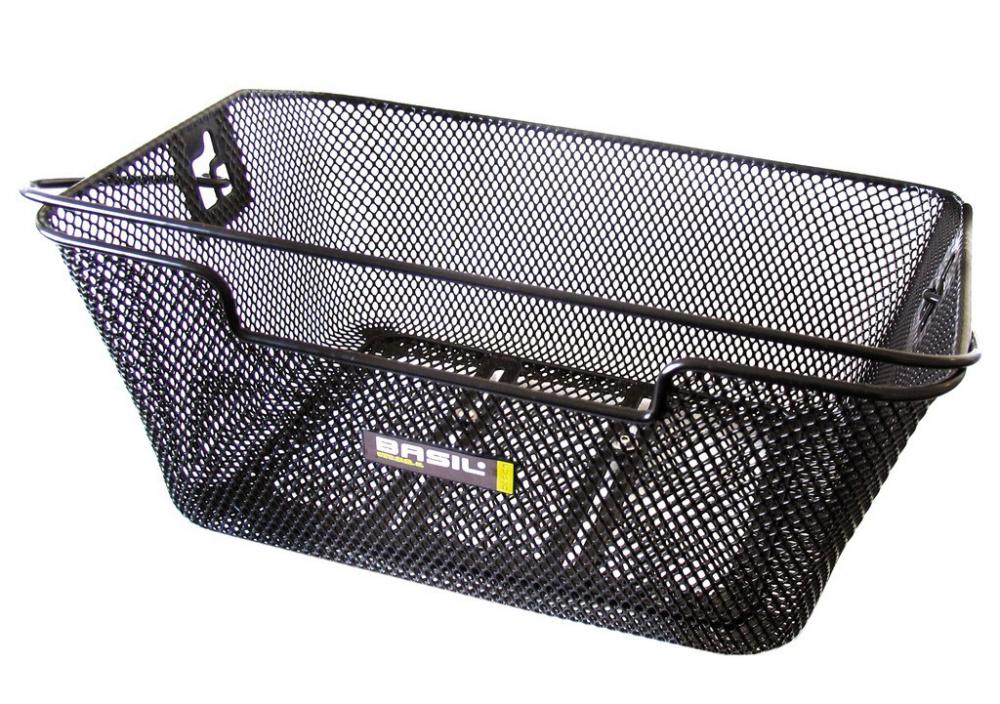 Hinterradkorb Capri Flex 39x30x17cm Schwarz Engmaschig