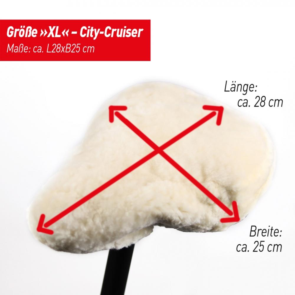 Haberland Sattelbezug Lammfell Gr. XL beige - maximaler Sitzkomfort für City- & Cruiser-Sättel