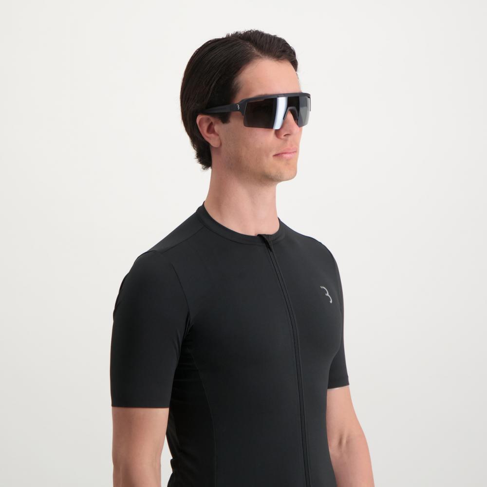 BBB Cycling BBB Sportbrille Fuse PC Einheitsgröße matt schwarz - leichte Sportbrille mit Spiegelgläsern