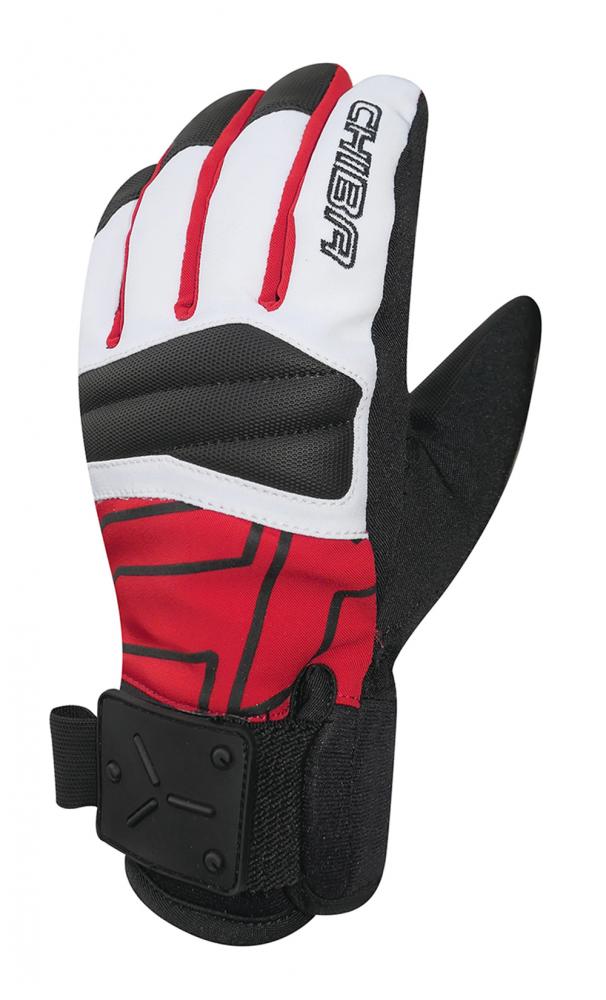 CHIBA Snow Speeder - Winter-Radhandschuhe, 100% wasserdicht, Größe 7, rot/weiß