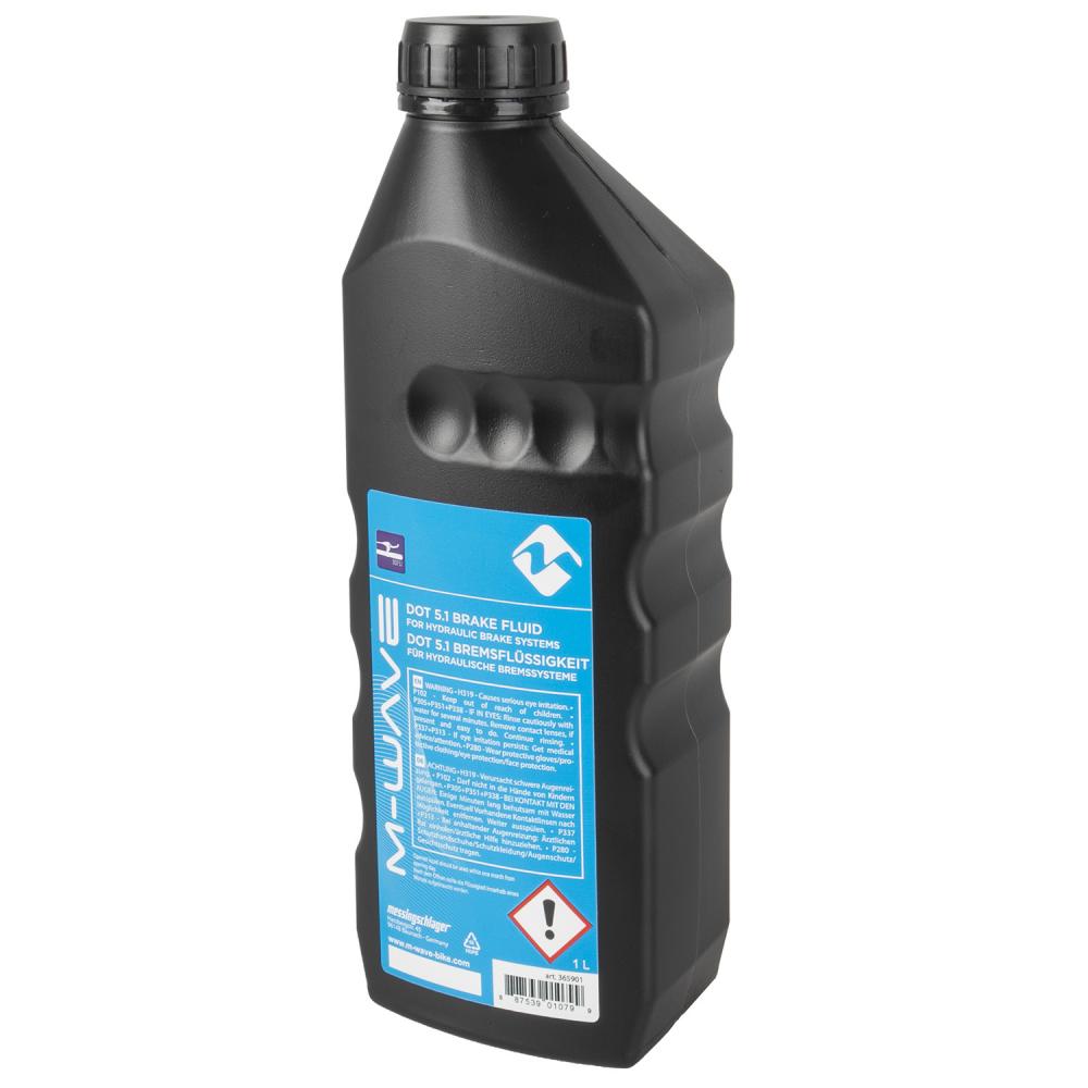 M-WAVE DOT 5.1 Bremsflüssigkeit 1 Liter für Hydraulikbremsen