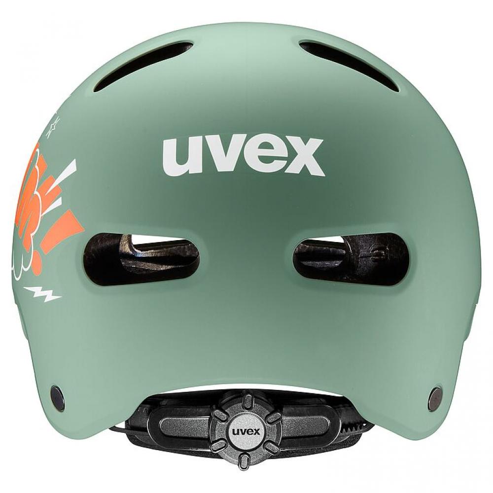 uvex kid 4 style bam moss green-papaya matt | 55-58