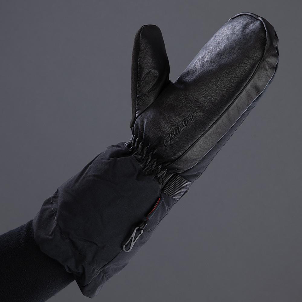 CHIBA Thermo Mitten - wasserdichte, winddichte Radhandschuhe mit Primaloft, Größe 7, schwarz