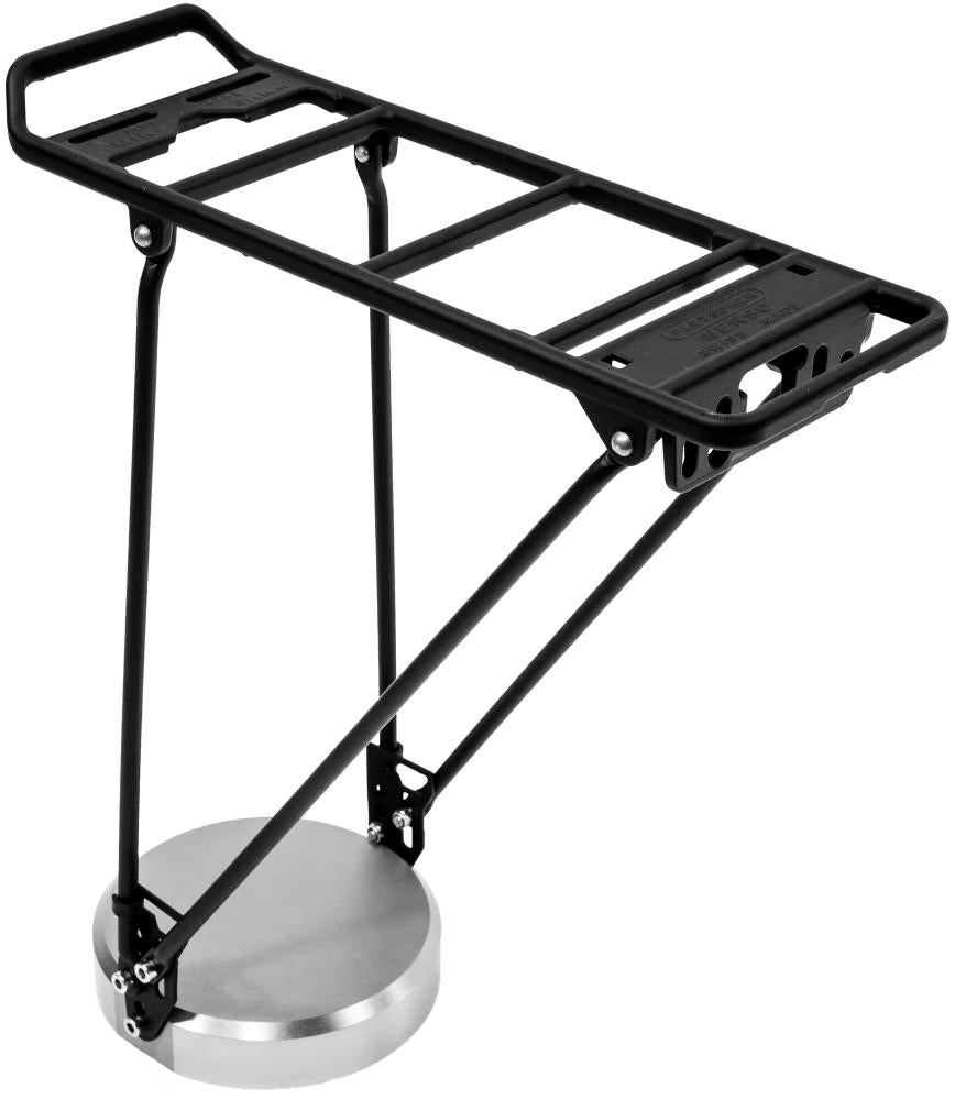 Pletscher Gepäckträger Werso MIK-System 26-29 Zoll - verstellbarer Aluminium-Gepäckträger mit Federklappe, MIK-Adapteraufnahme und Schloss, Rückstrahlerhalter 50/80 mm, schwarz, bis 25 kg Tragkraft,
