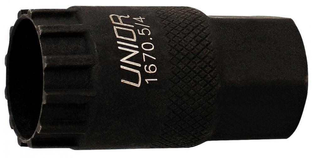 Unior Zahnkranzabzieher für Shimano/SRAM Kassetten - 1/2" Ratsche- & Maulschlüssel-Kompatibel, Werkstahl