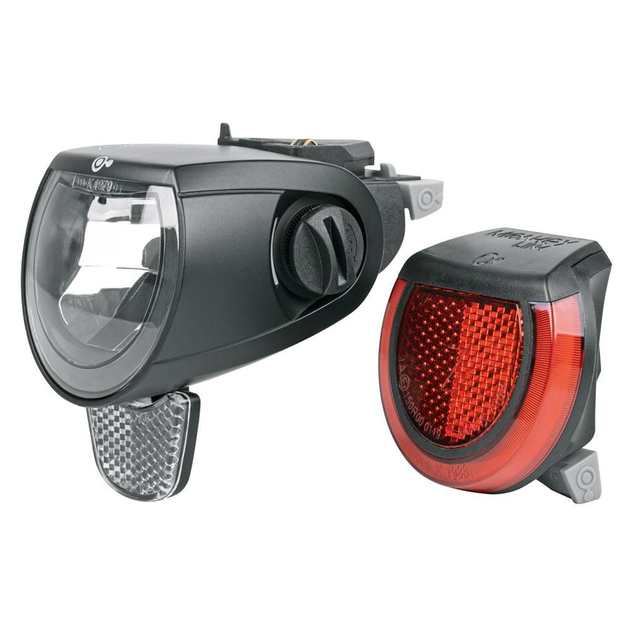 MonkeyLink ML-SkyeLight 60 LUX Set CONNECT: 60 Lux LED-Beleuchtungsset mit MonkeyLink-Magnethalterung, K- und Z-Reflektoren, winkelverstellbar, StVZO-zugelassen, für E-Bikes