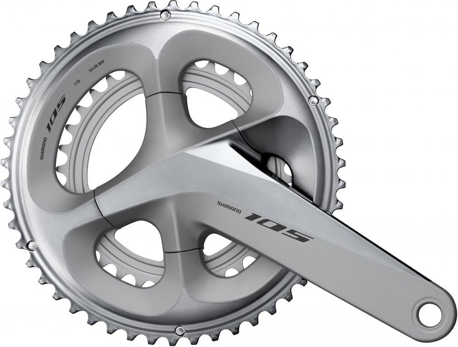 SHIMANO Kurbelgarnitur 105 FC-R7000 Kurbelgarnitur - 11-fach, 175 mm, 53-39 Zähne, 39 Zähne