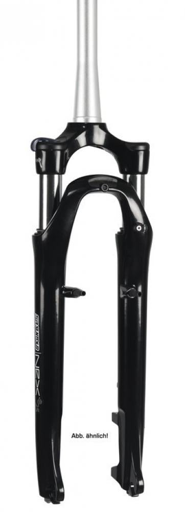 SR Suntour Federgabel SF14 NEX E25 HLO P 28 Zoll schwarz matt Tapered Schaftlänge 272 AHead 9mm 63mm