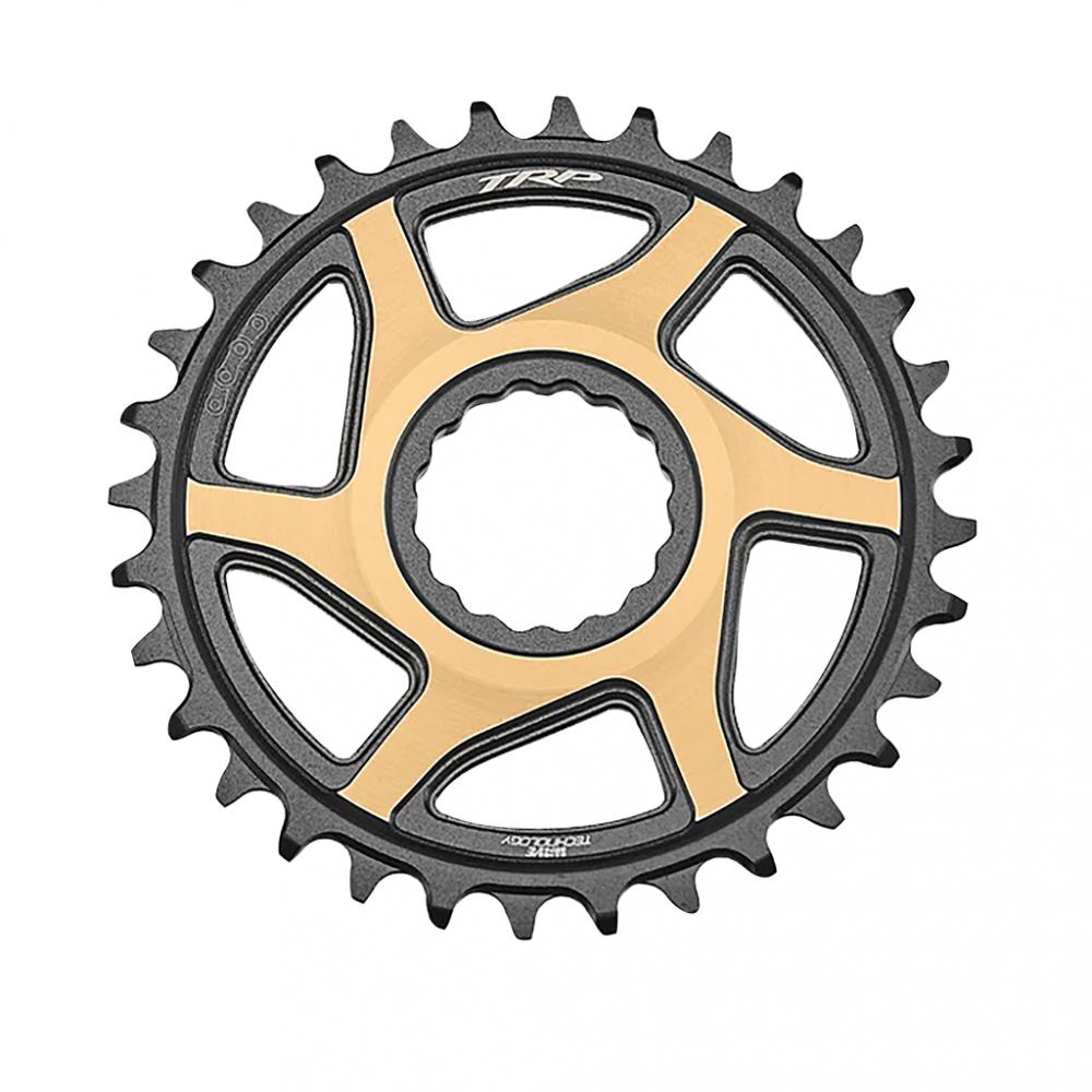 TRP Kettenblatt EVO 12 CR-M9050 1x 30T Schwarz/Gold - präzise Performance für moderne Antriebe
