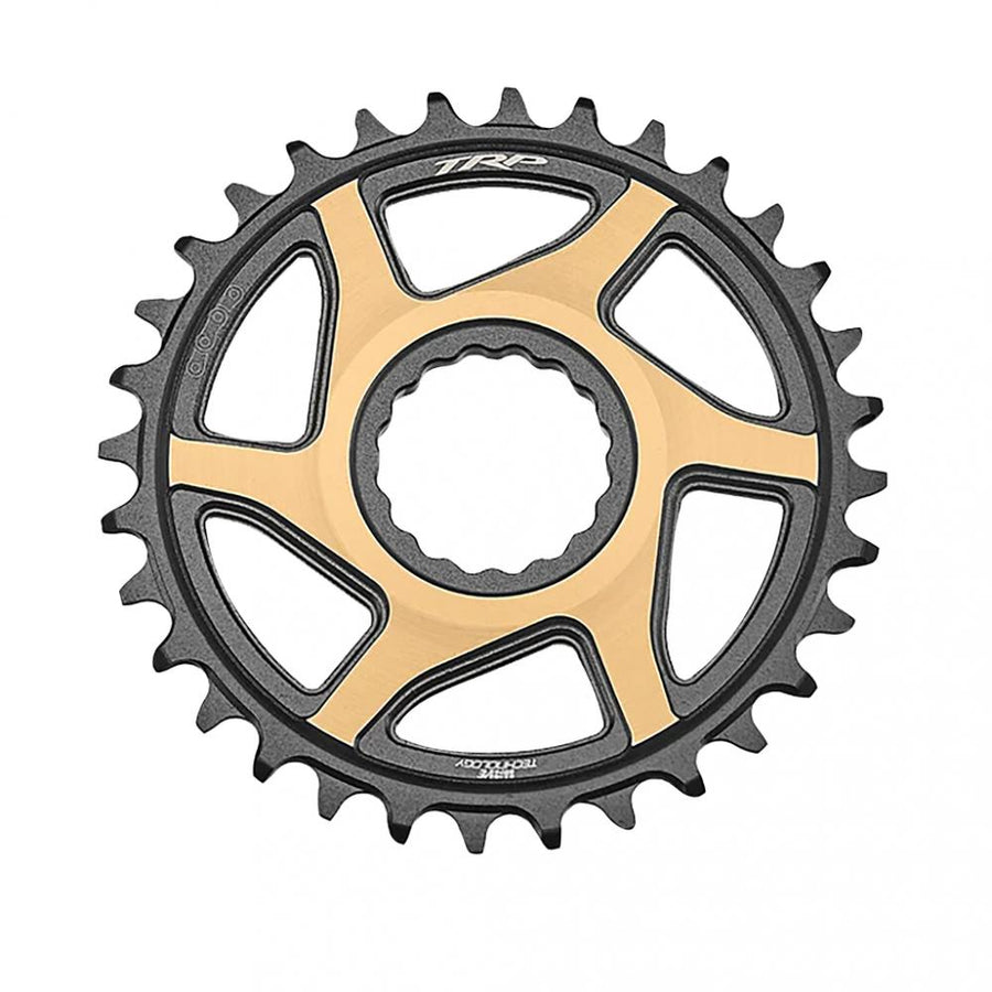 TRP Kettenblatt EVO 12 CR-M9050 1x 30T Schwarz/Gold - präzise Performance für moderne Antriebe