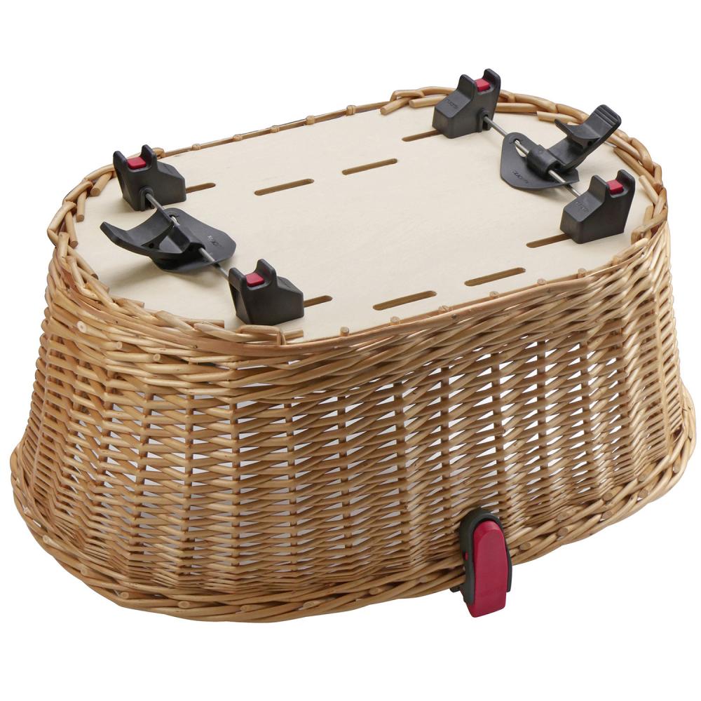 KLICKfix Doggy Basket Plus Hundekorb  36x52x46 cm, KorbKlip, stabiler Fahrradkorb für Hunde
