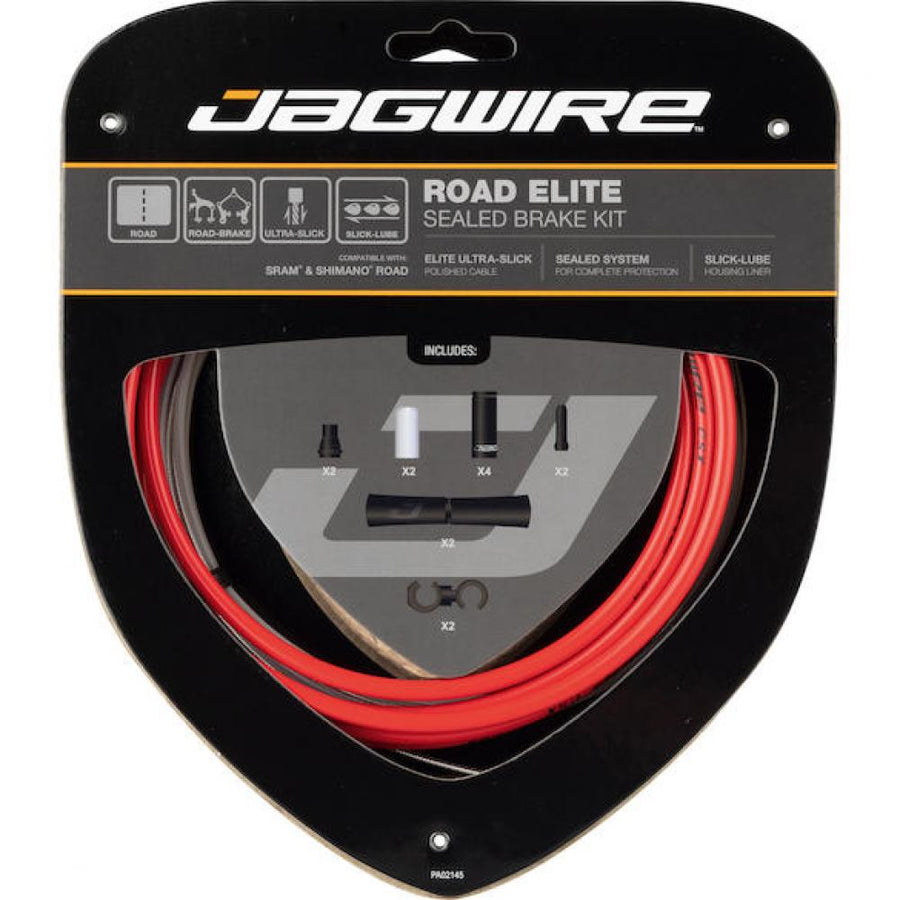 Jagwire Road Elite Sealed Bremszugset Rot - Sealed Brake für SRAM & Shimano