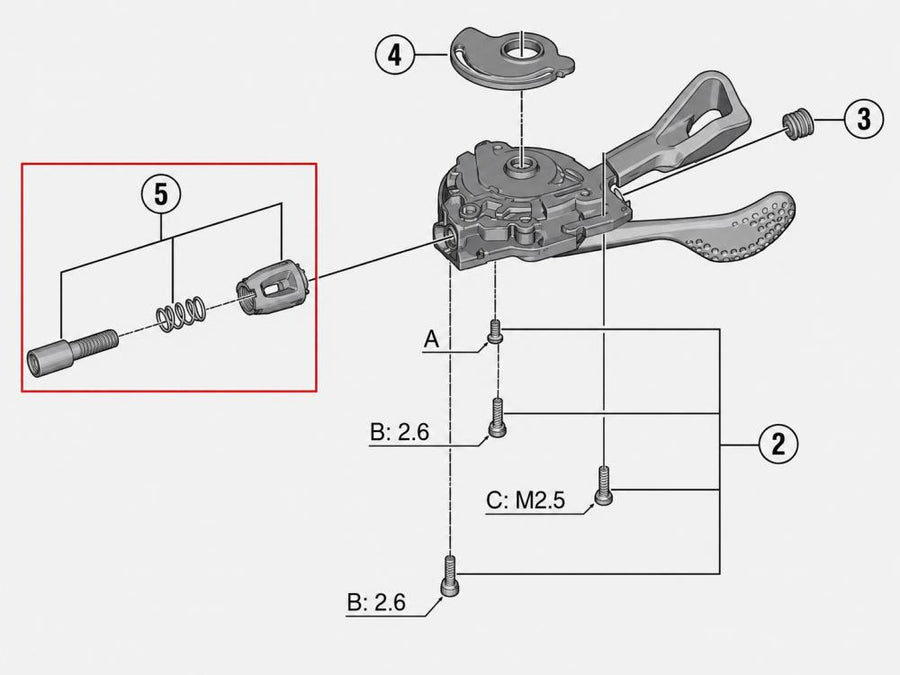 Shimano SL-M8000 Zugeinstellschrauben-Einheit Y03K98030