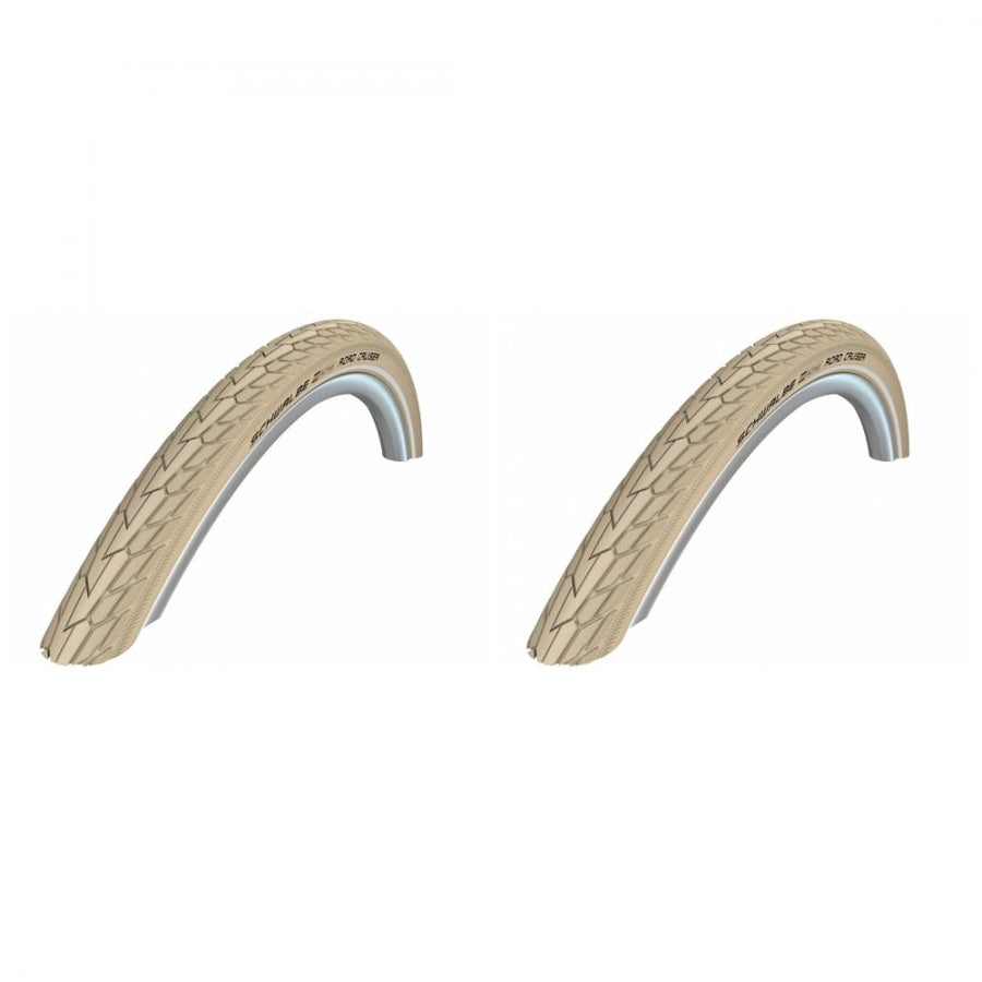 2x Schwalbe Road Cruiser HS484 Drahtreifen 28x1.60 in Beige, Set für City- und Trekkingräder.