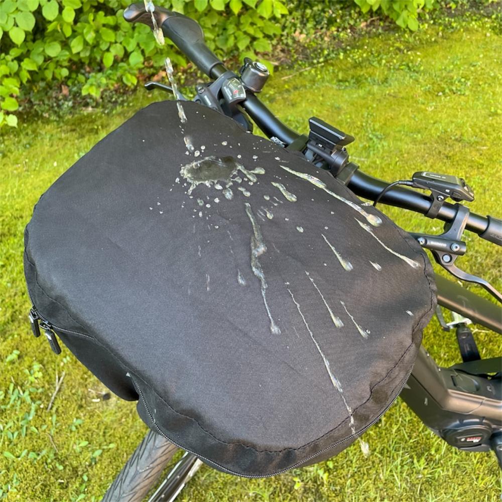 Haberland Überzug für vorderen Korb schwarz - wetterfester Schutz für Fahrradkörbe