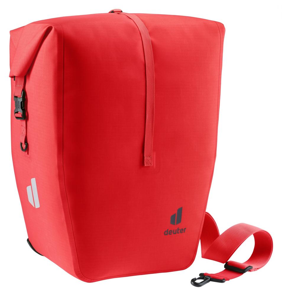 Deuter Visby 25+5 Fahrradtasche 25 Liter - wasserdicht mit BagFix-Halterung in Cherry-Rot