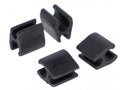Schwarze XLC Fahrrad Kabelclips für 2mm Kabel und 4mm Außenhülle.