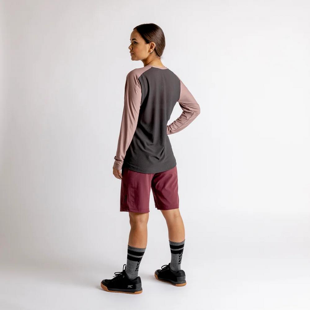 IXS Sports Division iXS Flow XTG Women's Long Sleeve Henley 38 Anthracite / Raisin - wetterfestes MTB-Trikot