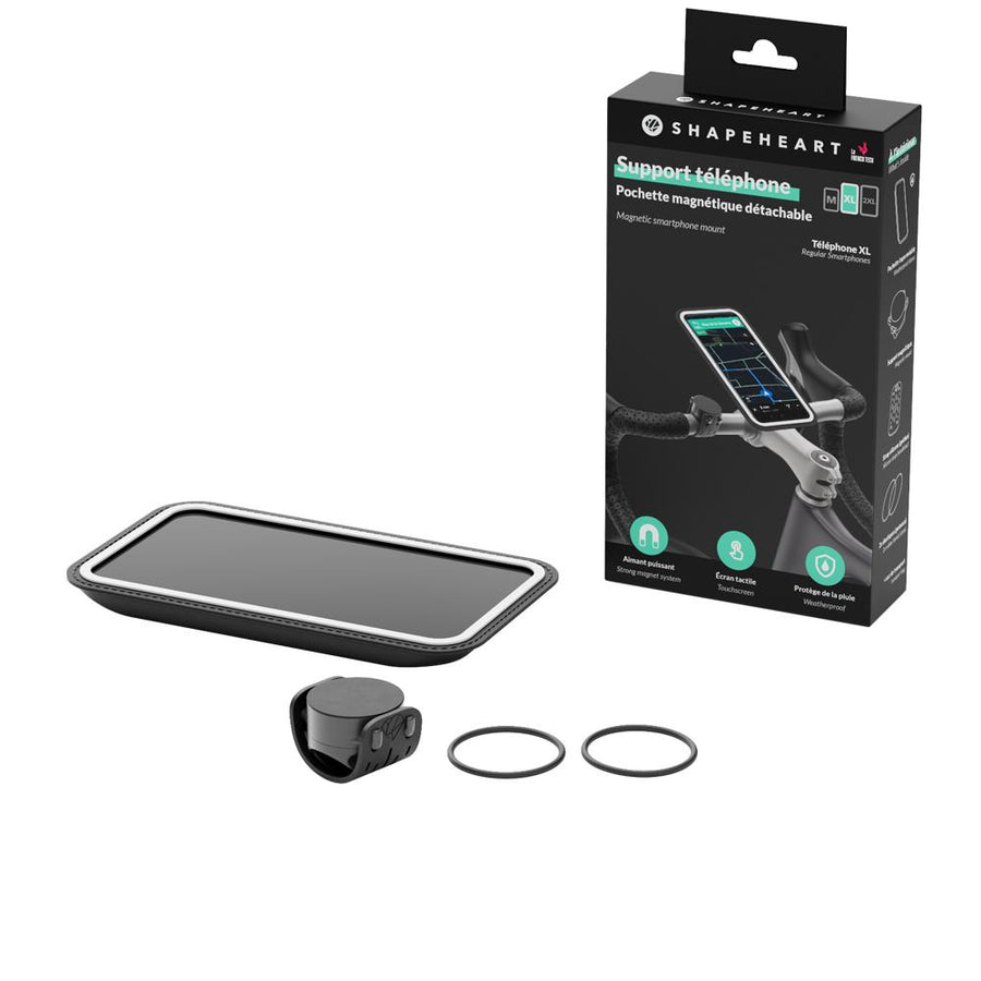 Shapeheart Handyhalter BIKE M Schwarz - Magnetische Halterung mit abnehmbarer Magnettasche