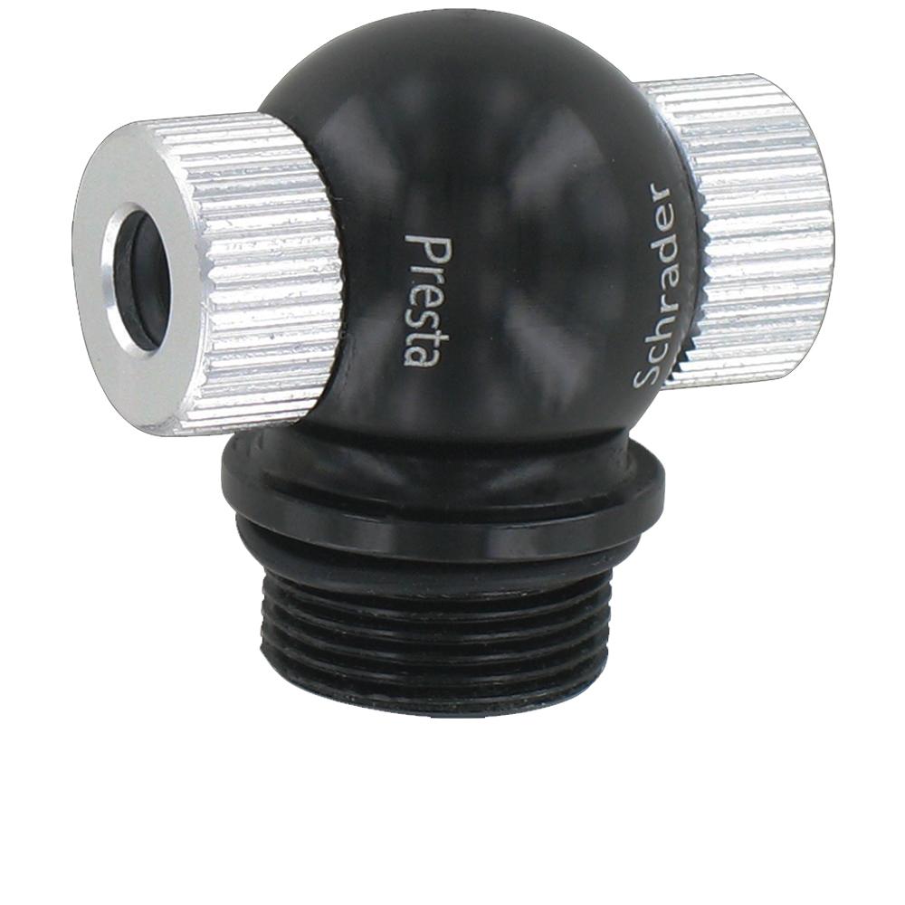 VAR RP-80102 Ventiladapter Aluminium mit Daumenverriegelung - Schrader & Presta